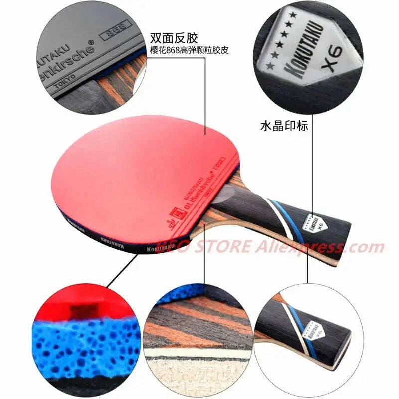 KOKUTAKU-Racket-4-5-6-Star-Carbon-Table-Tennis-Racket-ITTF-Professional-KOKUTAKU-Ping-Pong-Bat-Paddle-FreeDropship-335305917