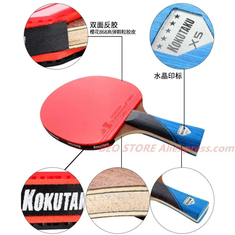 KOKUTAKU-Racket-4-5-6-Star-Carbon-Table-Tennis-Racket-ITTF-Professional-KOKUTAKU-Ping-Pong-Bat-Paddle-FreeDropship-335306257