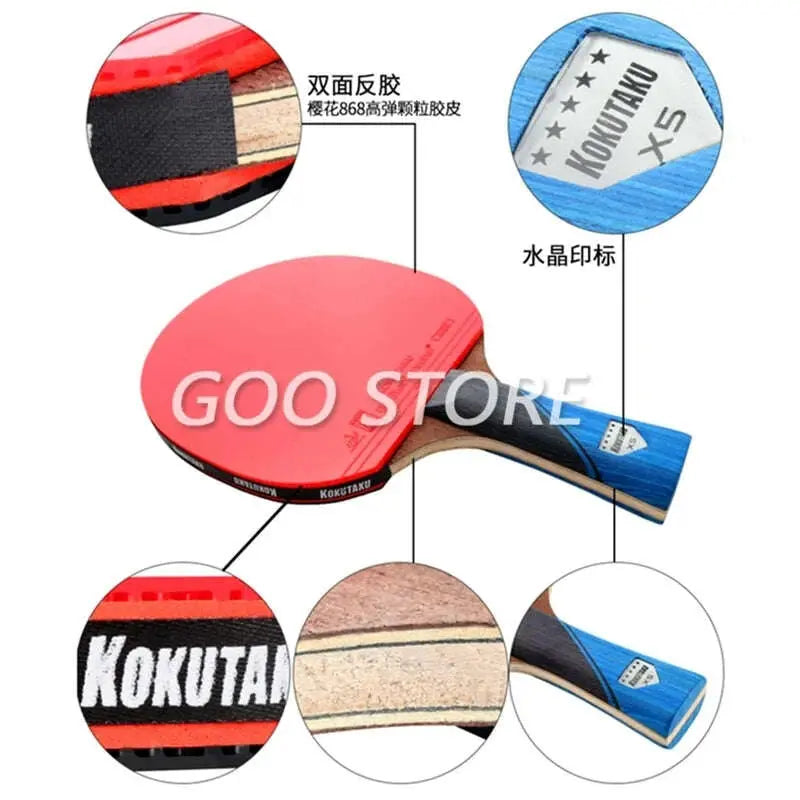 KOKUTAKU-Racket-4-5-6-Star-Carbon-Table-Tennis-Racket-ITTF-Professional-KOKUTAKU-Ping-Pong-Bat-Paddle-FreeDropship-335649578