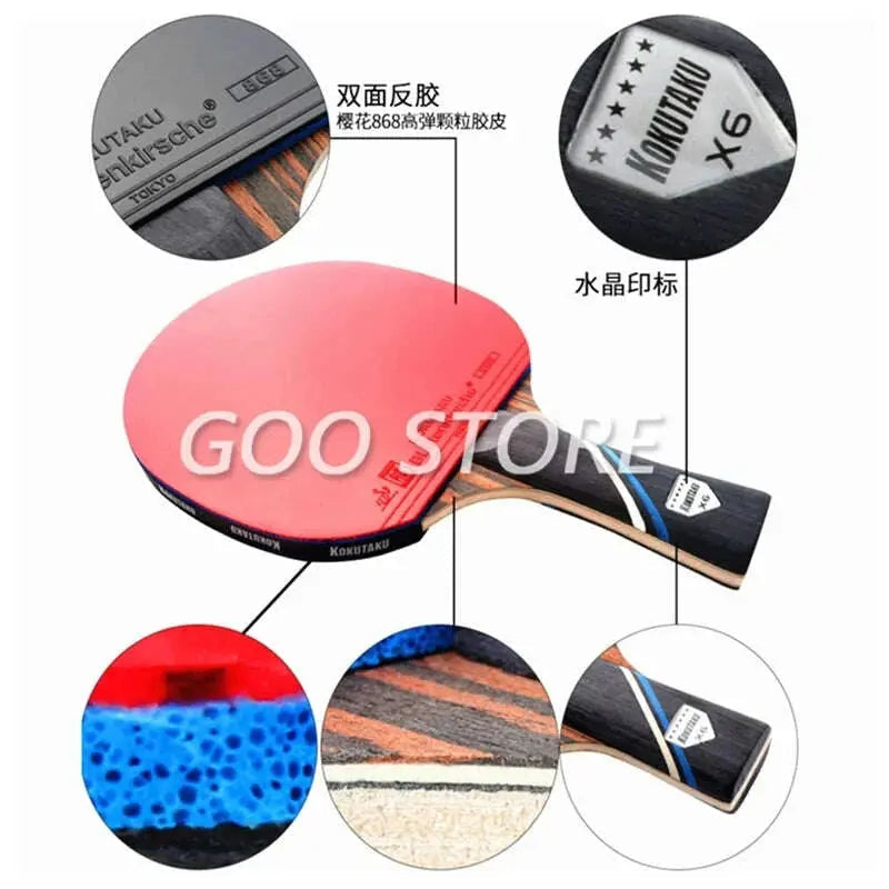 KOKUTAKU-Racket-4-5-6-Star-Carbon-Table-Tennis-Racket-ITTF-Professional-KOKUTAKU-Ping-Pong-Bat-Paddle-FreeDropship-335649739