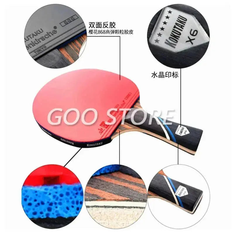 KOKUTAKU-Racket-4-5-6-Star-Carbon-Table-Tennis-Racket-ITTF-Professional-KOKUTAKU-Ping-Pong-Bat-Paddle-FreeDropship-335655953