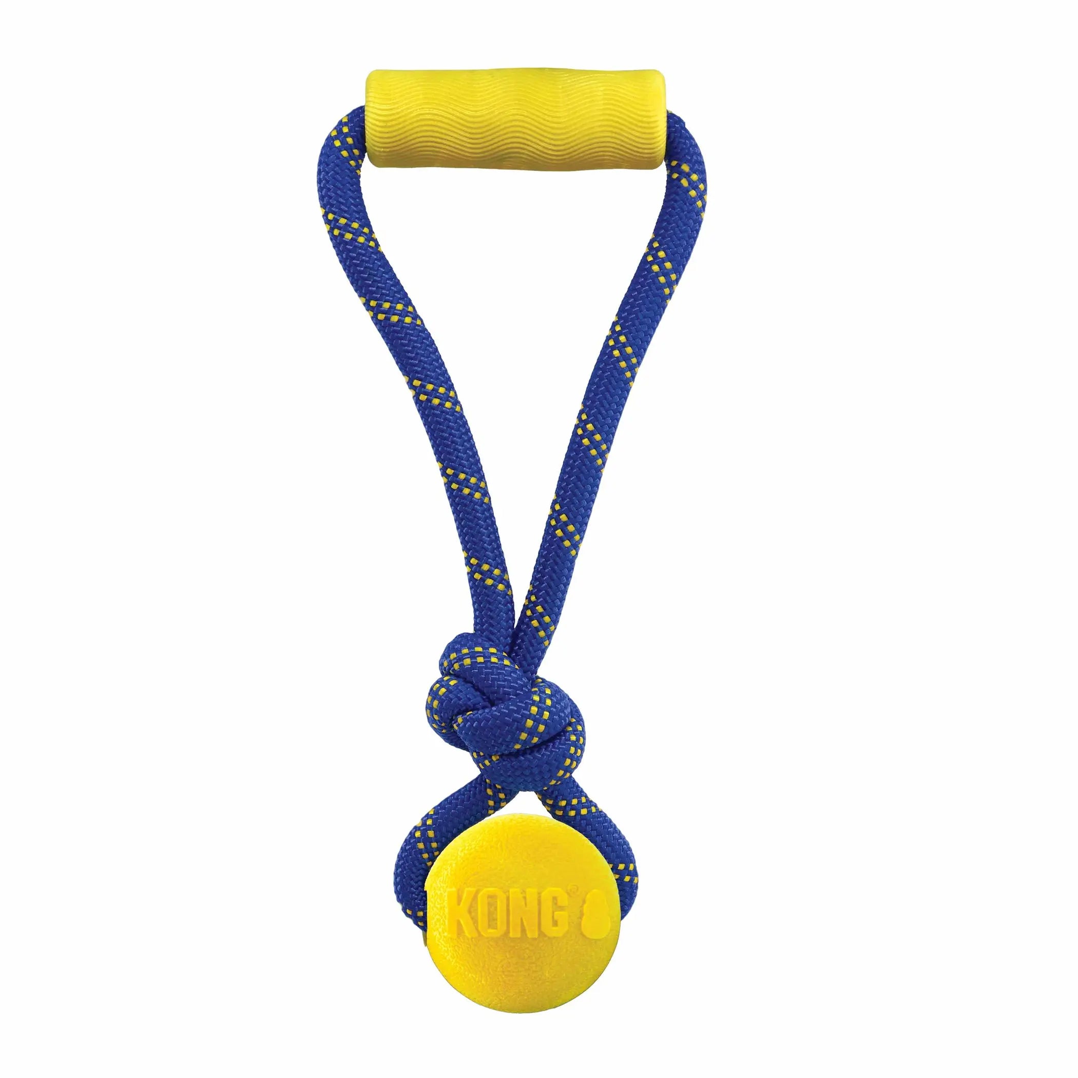 KONG Jaxx Brights Tug w/Ball Dog Toy Assorted Medium KONG