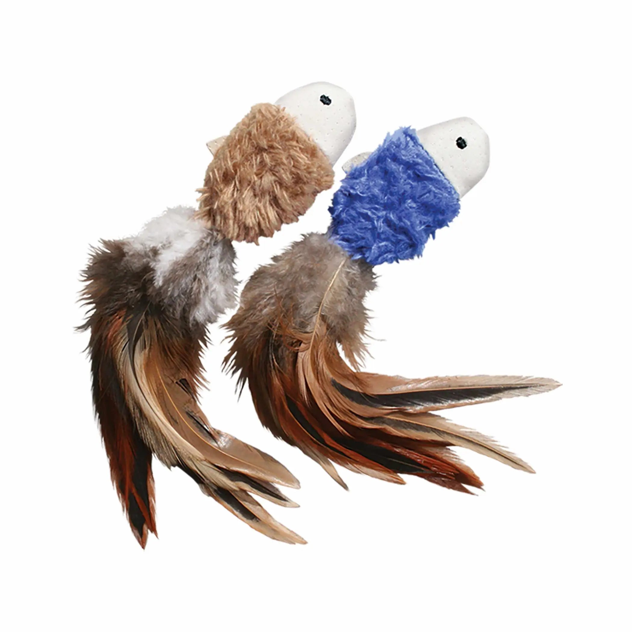 KONG Naturals Crinkle Fish Cat Toy 2pk Assorted KONG