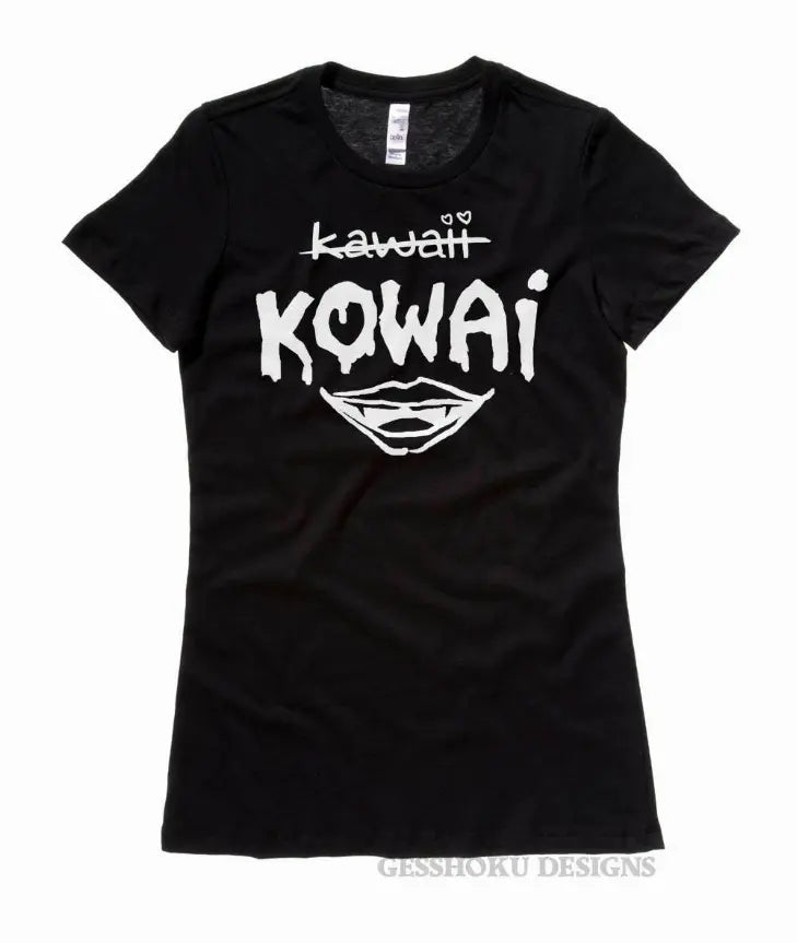 KOWAI Not Kawaii Ladies T-shirt Gesshoku Designs