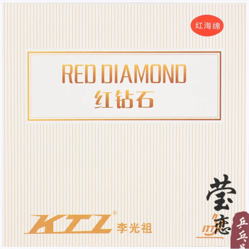 KTL-Table Tennis Rubber, Red DIAMONO, Black Power, Ping Pong Blade, Pimples in for Table Tennis, Fast GreatEagleInc
