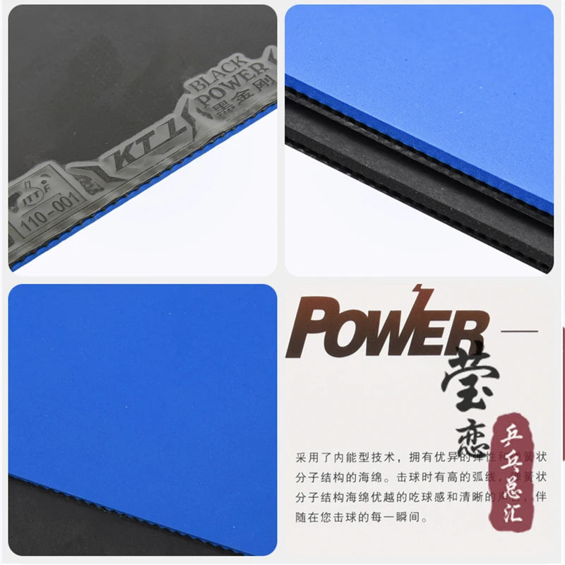 KTL-Table Tennis Rubber, Red DIAMONO, Black Power, Ping Pong Blade, Pimples in for Table Tennis, Fast GreatEagleInc