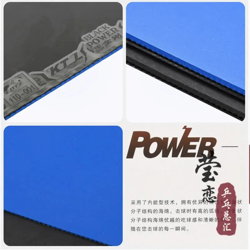 KTL-Table Tennis Rubber, Red DIAMONO, Black Power, Ping Pong Blade, Pimples in for Table Tennis, Fast GreatEagleInc