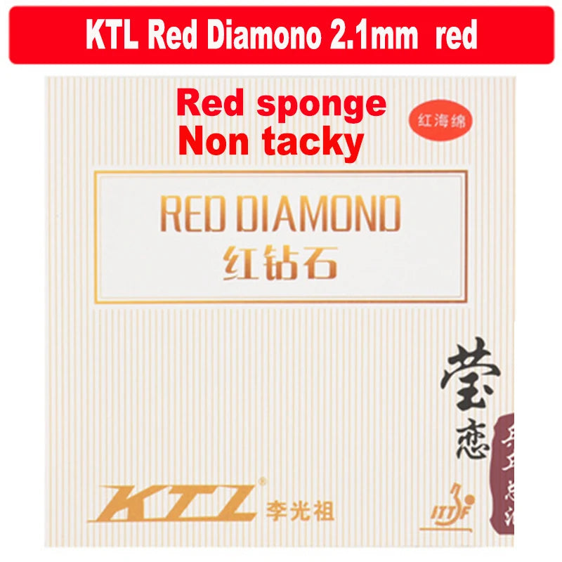 KTL-Table Tennis Rubber, Red DIAMONO, Black Power, Ping Pong Blade, Pimples in for Table Tennis, Fast GreatEagleInc