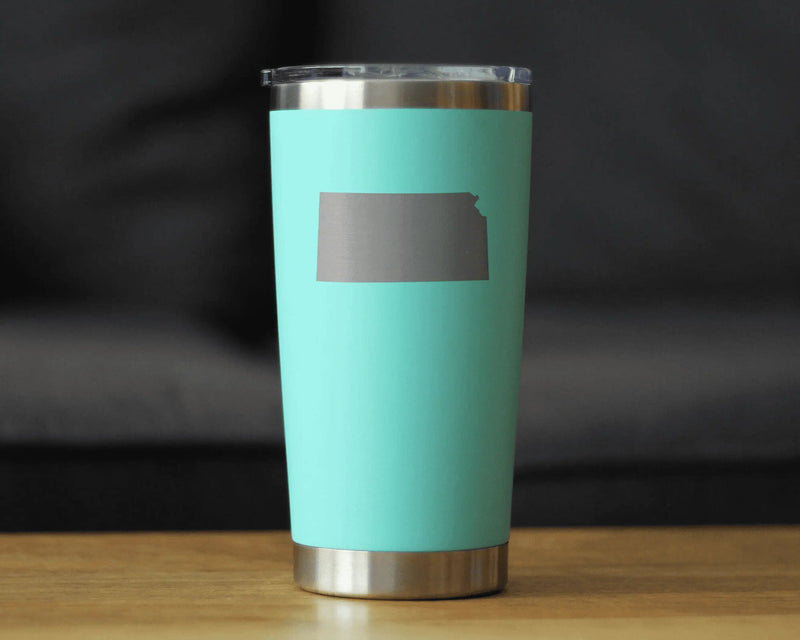 Kansas Outline Insulated Travel Tumbler - Kansans Gifts Bevvee