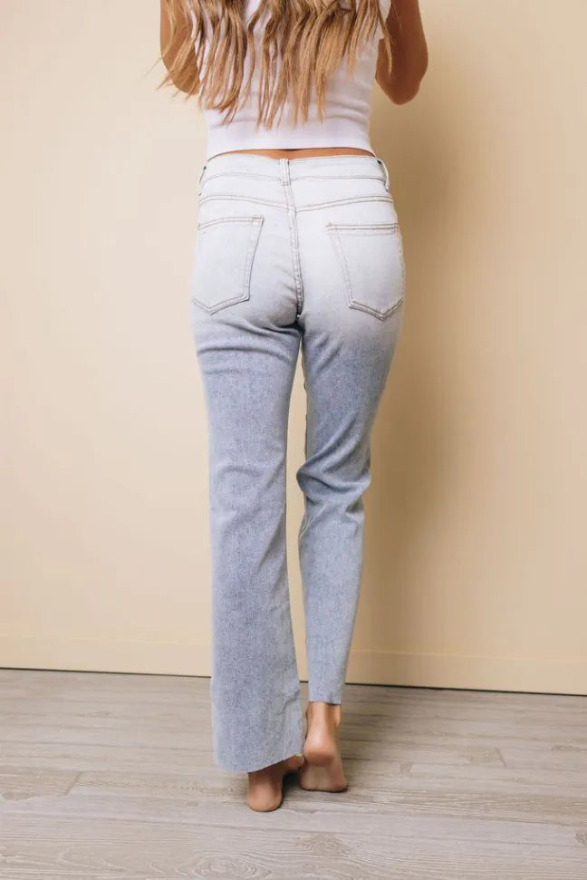Karma Ombre Raw Cuffs Jeans Stay Warm in Style