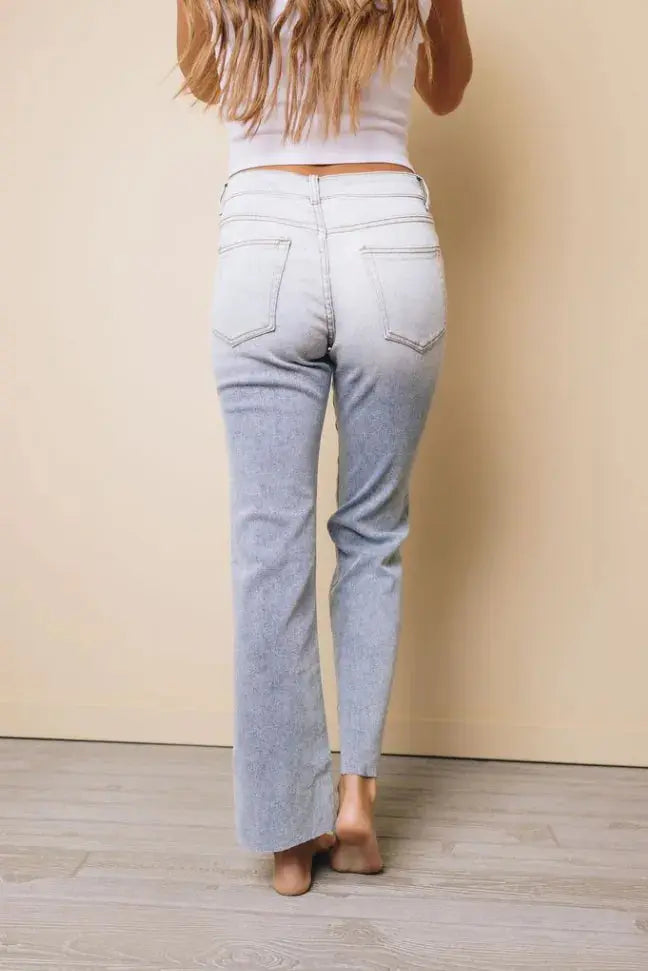 Karma Ombre Raw Cuffs Jeans Stay Warm in Style