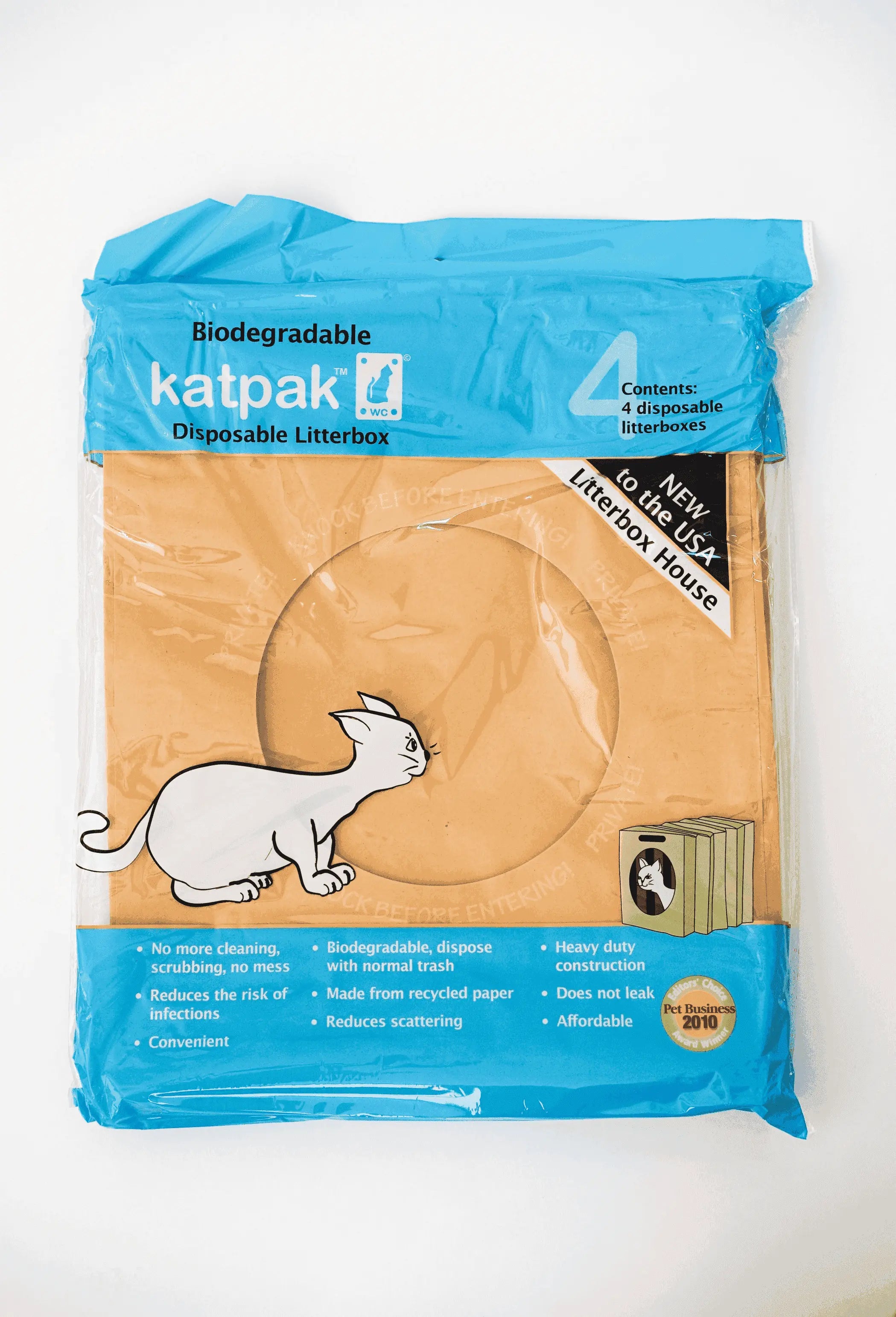 KatPak Biodegradable Litter Box - 4 Pack The Green Pet Shop