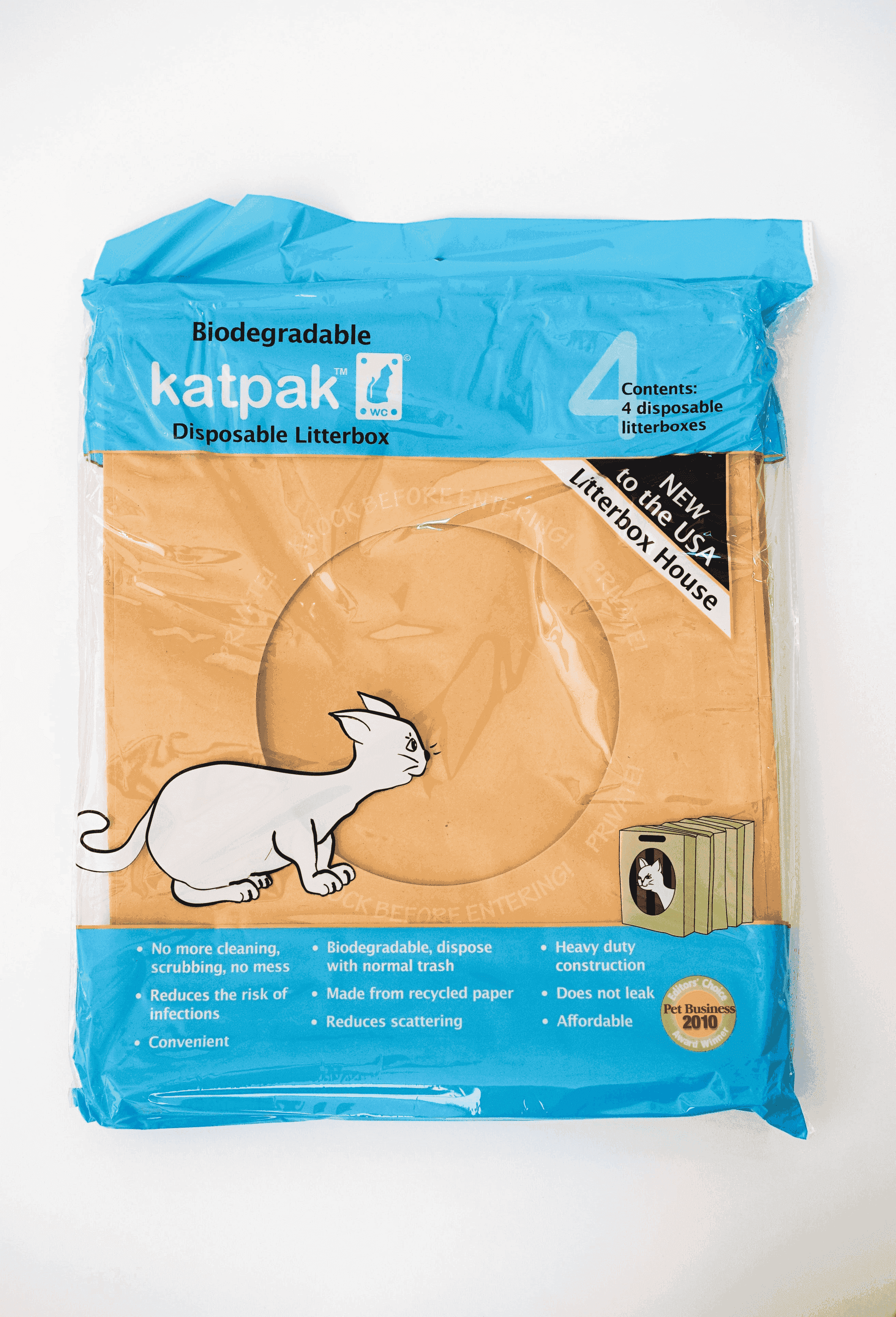 KatPak Biodegradable Litter Box - 4 Pack The Green Pet Shop