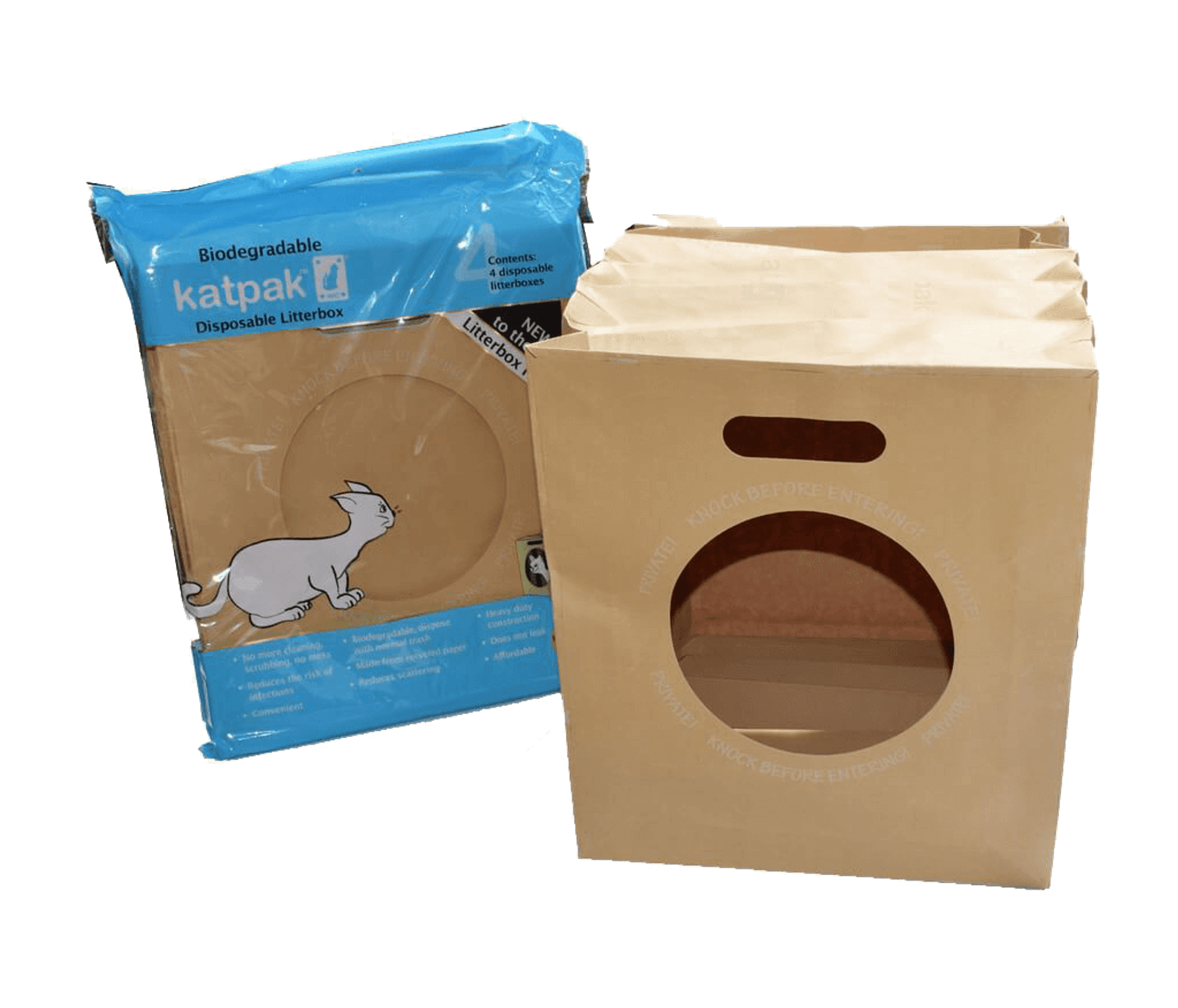 KatPak Biodegradable Litter Box - 4 Pack The Green Pet Shop