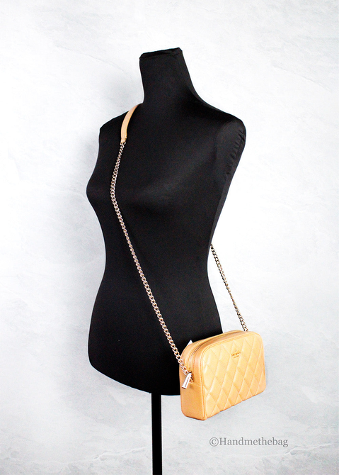 Kate Spade Carey Mini Tiramisu Quilted Camera Crossbody Bag JV Deals
