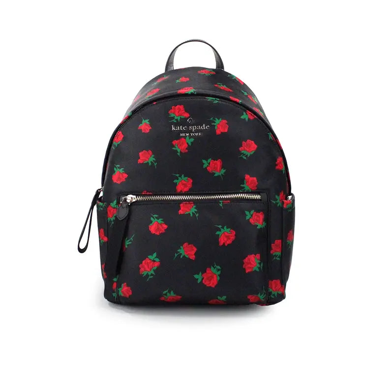 Kate Spade Leila Medium Rose Toss Nylon Dome Backpack JV Deals