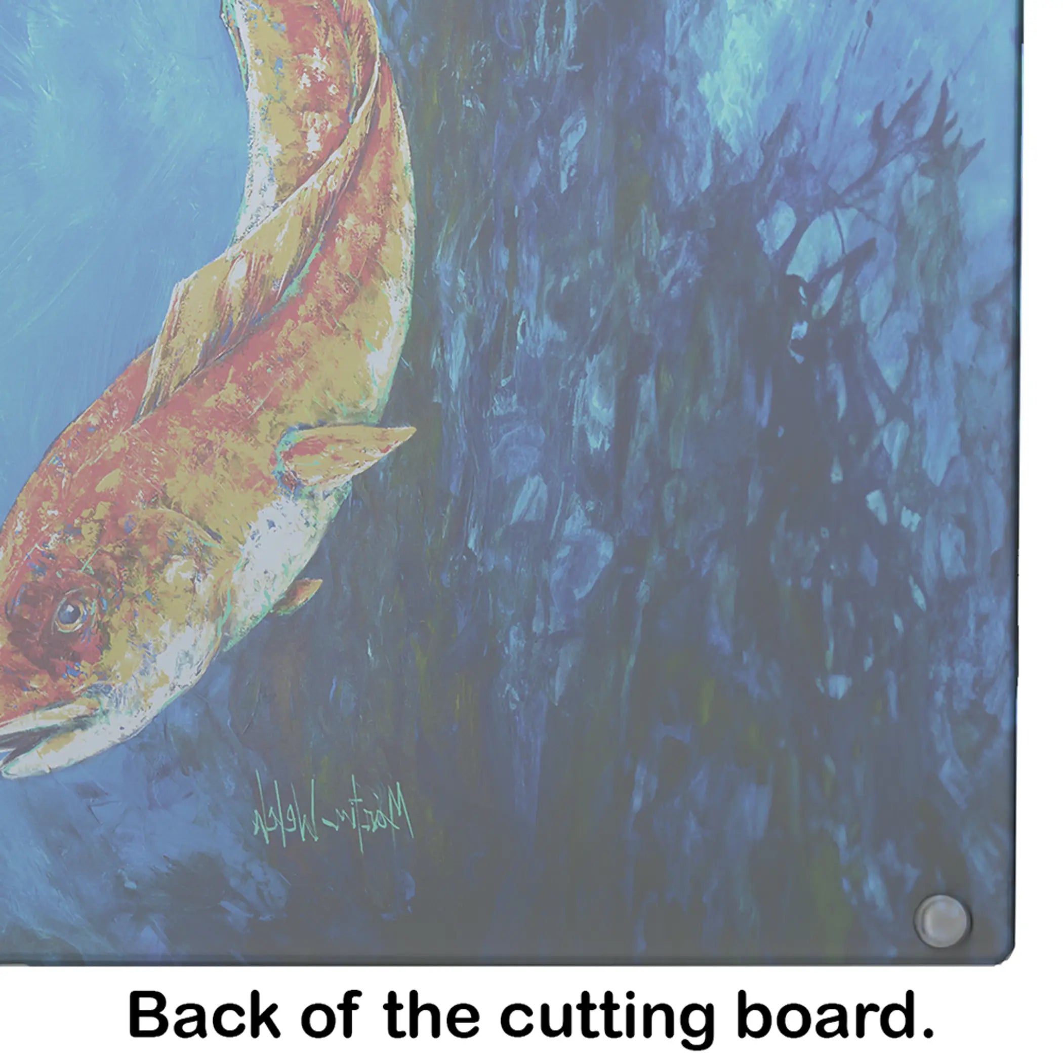 Katy Red Red Fish Glass Cutting Board Caroline's Treasures