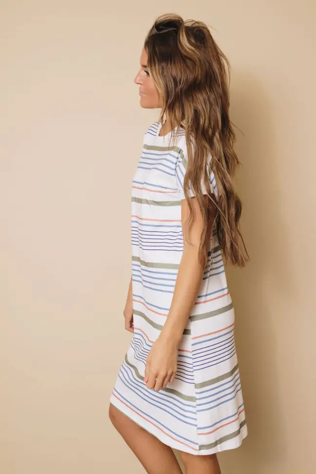 Kaylin Short Sleeved T-shirt Mini Dress Stay Warm in Style