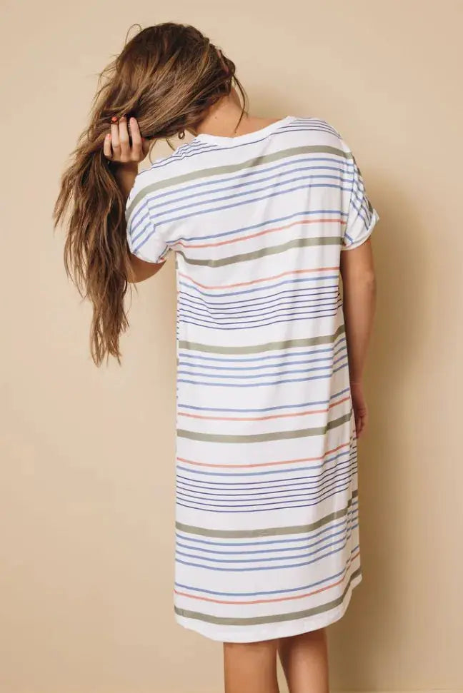 Kaylin Short Sleeved T-shirt Mini Dress Stay Warm in Style