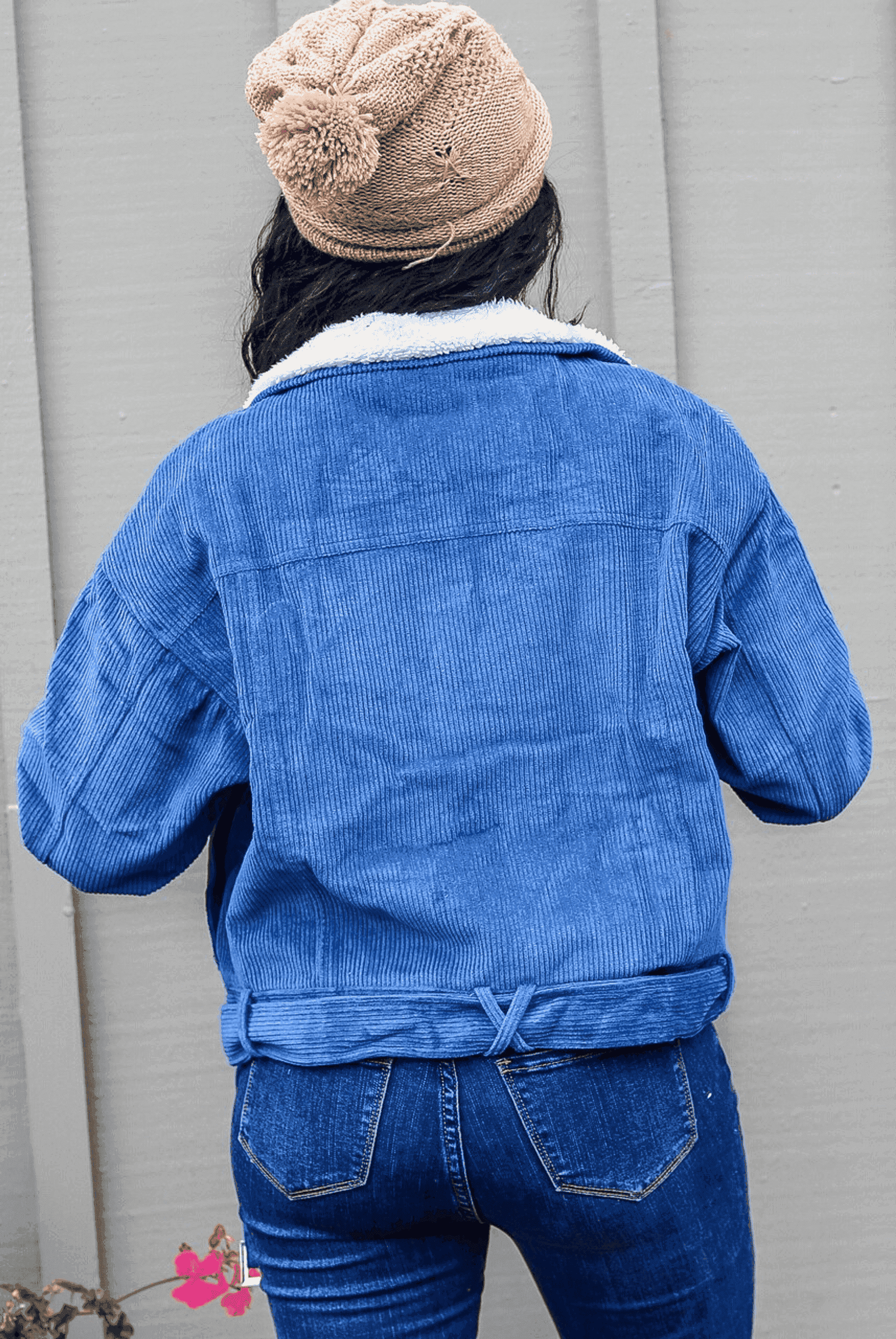Keep it Cozy Corduroy Jacket Blue SurelyMine