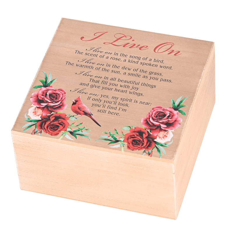 Keepsake Box Cardinal I Live On MDF Dicksons Inc