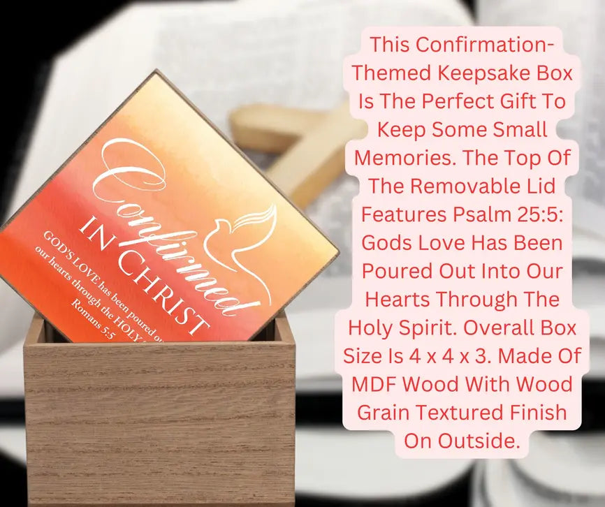 Keepsake Box Confirmed In Christ Rom.5:5 Dicksons Inc