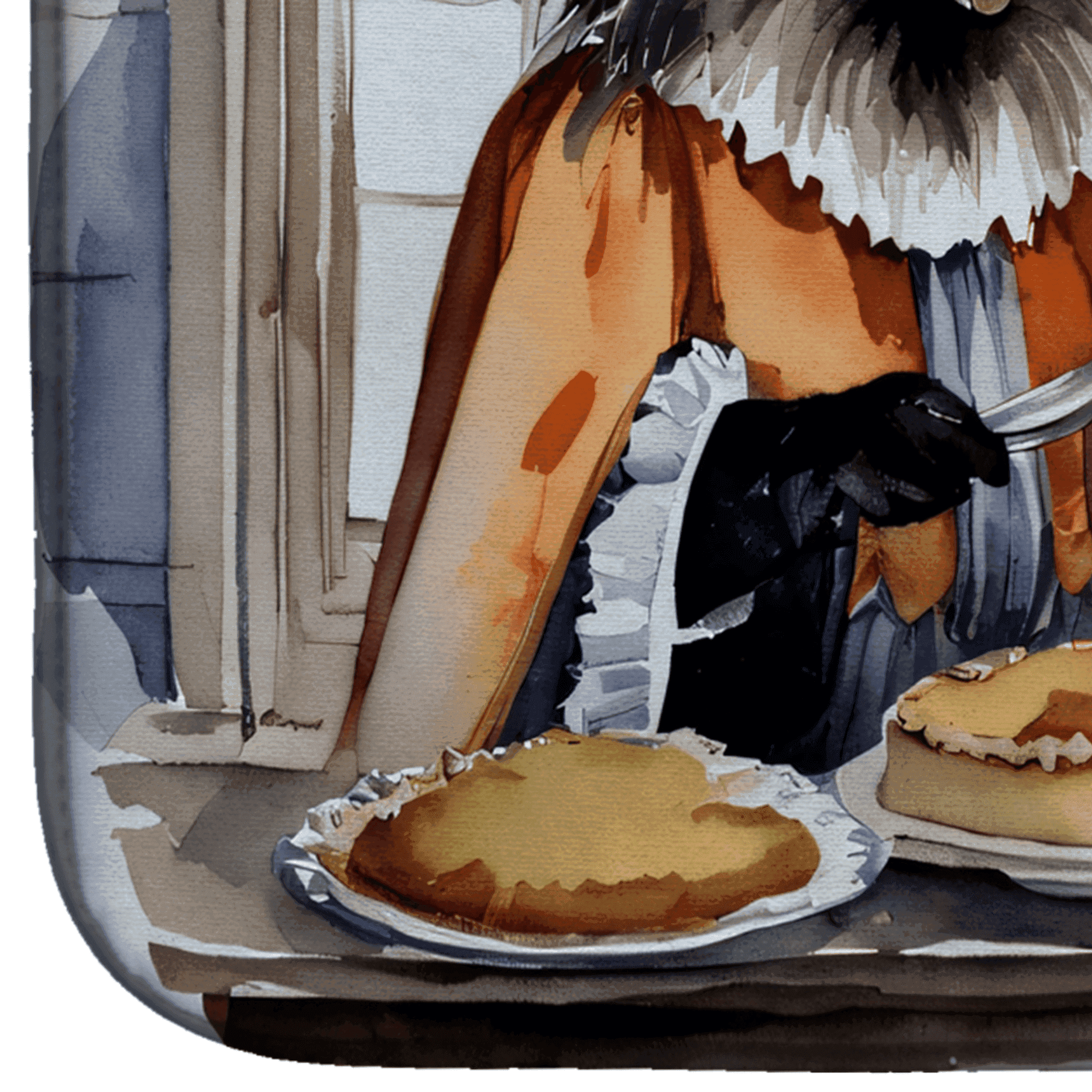 Keeshond Fall Kitchen Pumpkins Dish Drying Mat Caroline's Treasures