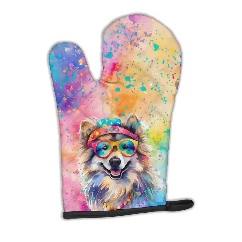 Keeshond Hippie Dawg Oven Mitt Caroline's Treasures