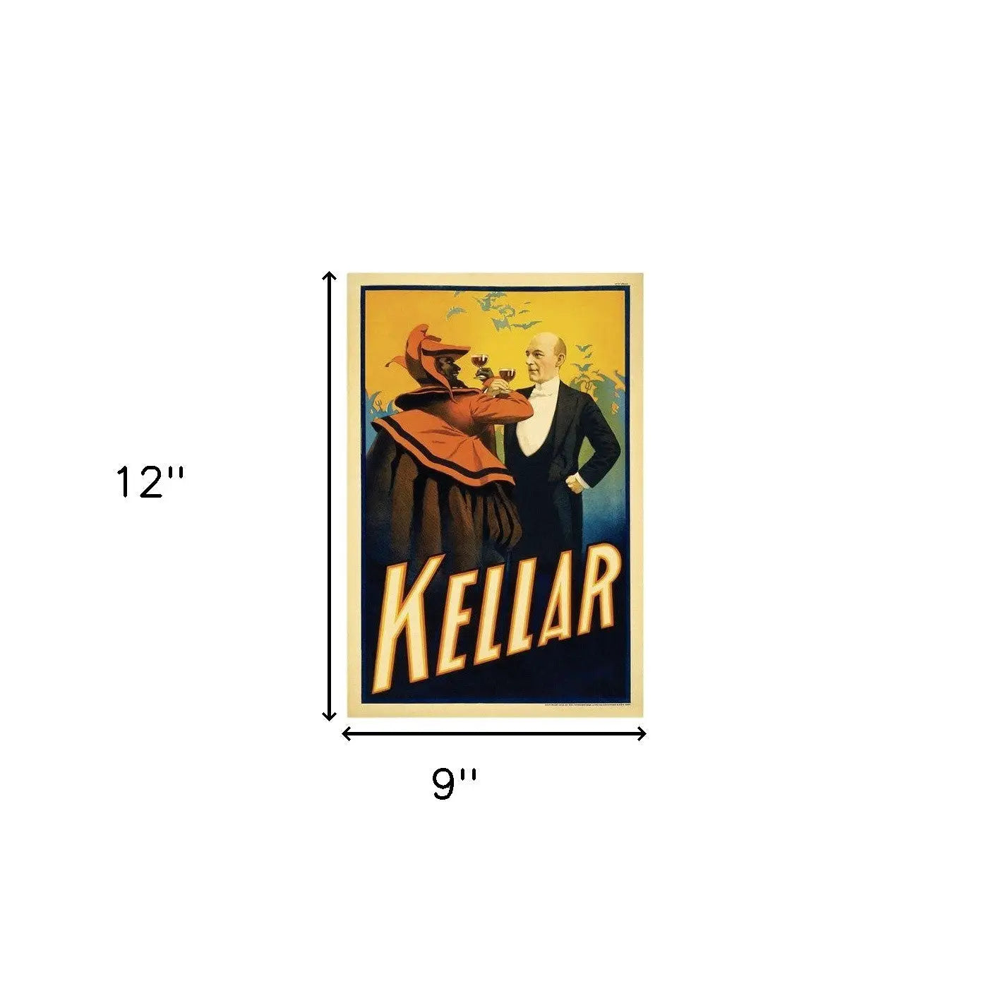 Kellar Levitation Vintage Magic Unframed Print Wall Art - GreatEagleInc