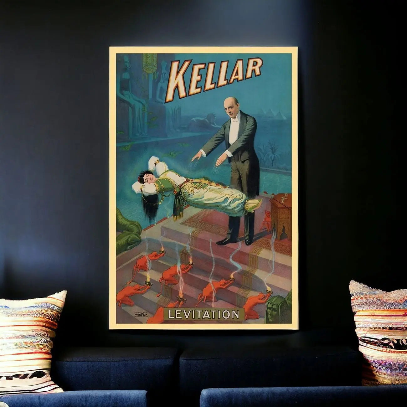Kellar Levitation Vintage Magic Unframed Print Wall Art - GreatEagleInc
