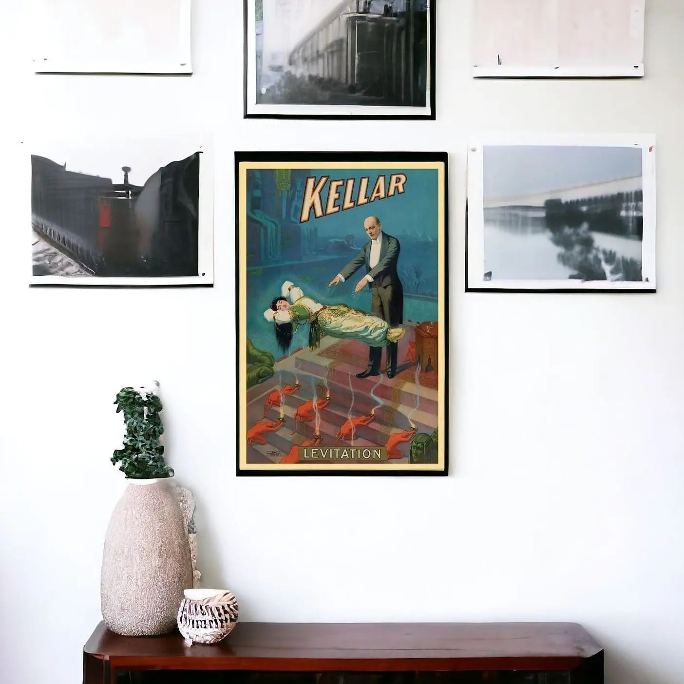 Kellar Levitation Vintage Magic Unframed Print Wall Art - GreatEagleInc
