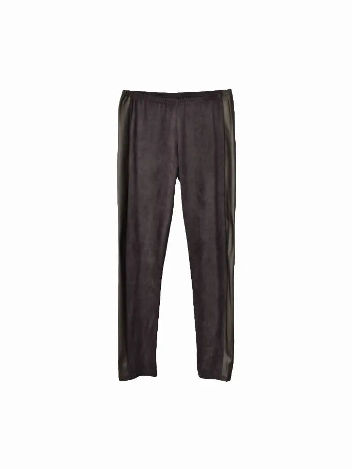 Kelly Suede Leggings with PU-Leather insert Little Mass