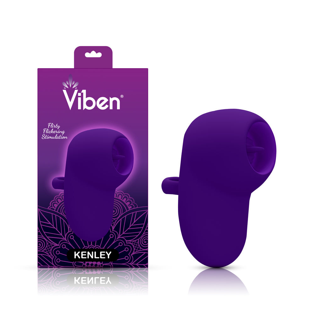 Kenley - Violet - Intense Flickering Finger Vibe With Comfort Grip Ring - GreatEagleInc