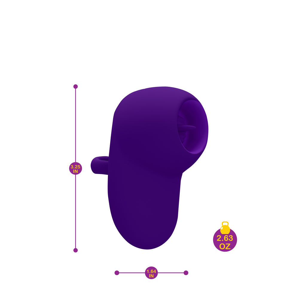 Kenley - Violet - Intense Flickering Finger Vibe With Comfort Grip Ring - GreatEagleInc
