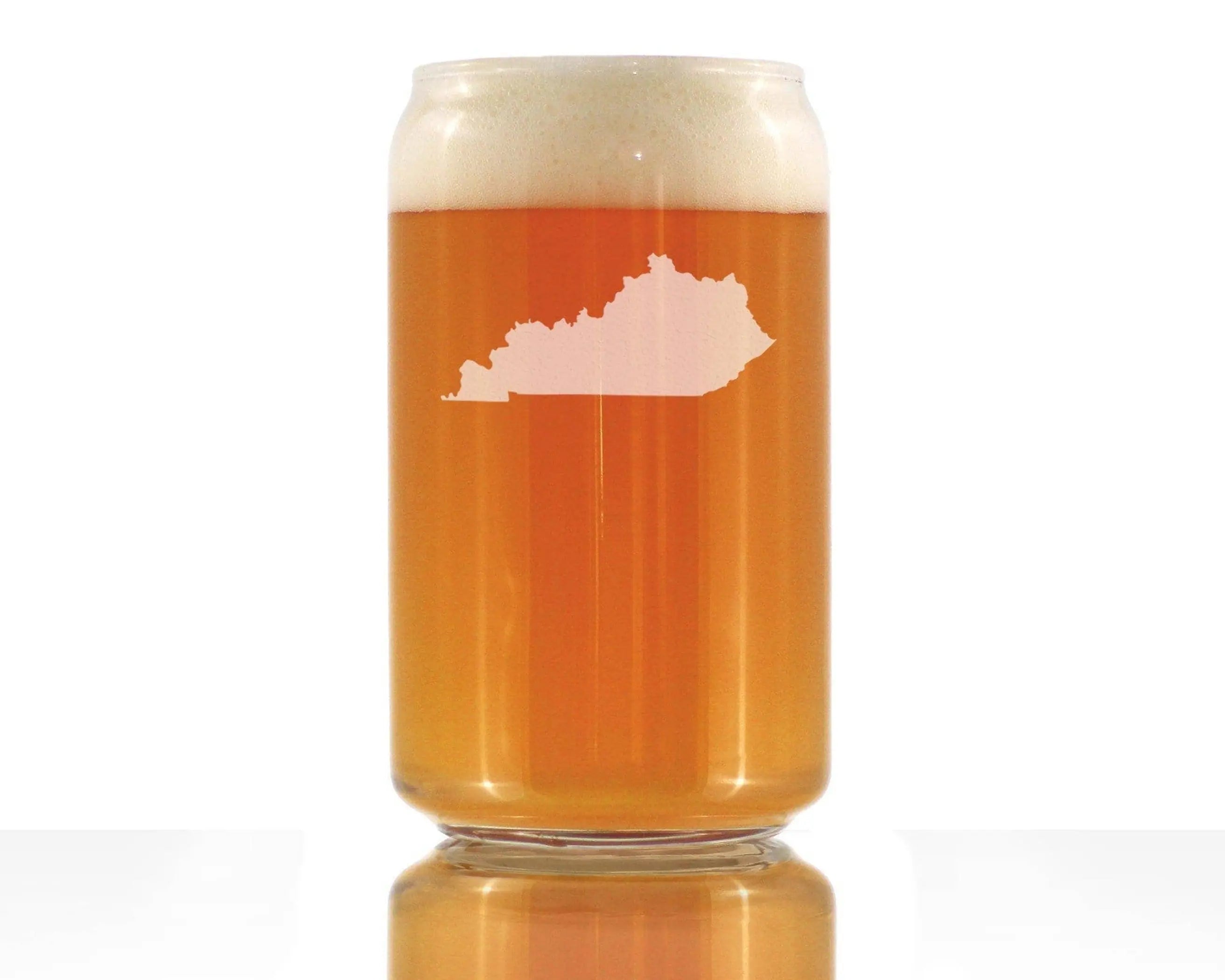 Kentucky Outline Beer Can Pint Glass - Kentuckers Gifts Bevvee