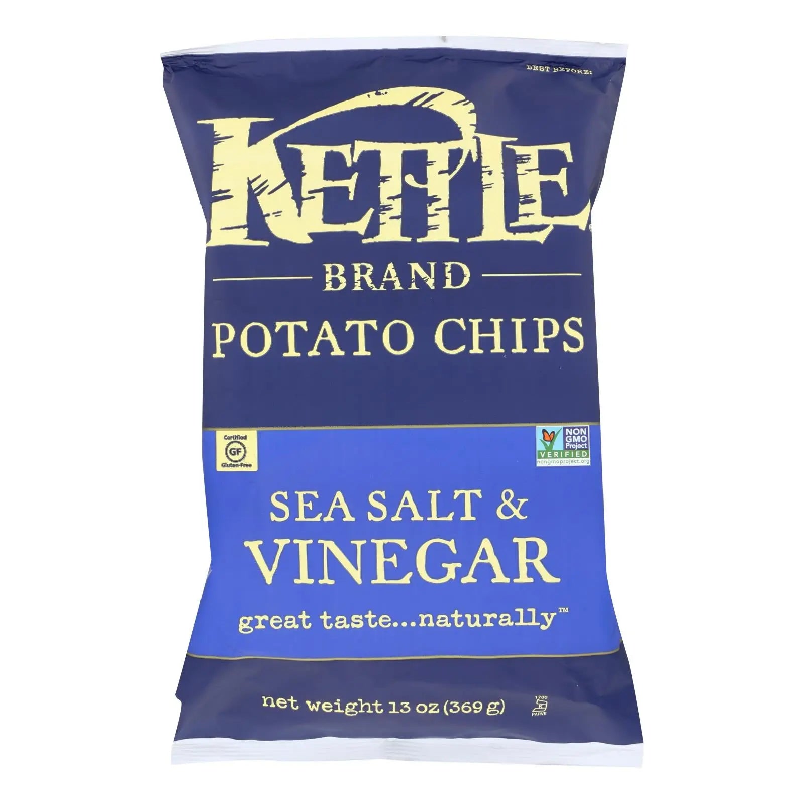 Kettle Brand - Potato Chps Sea Salt & Vngar - Case Of 9 - 13 Oz Kettle