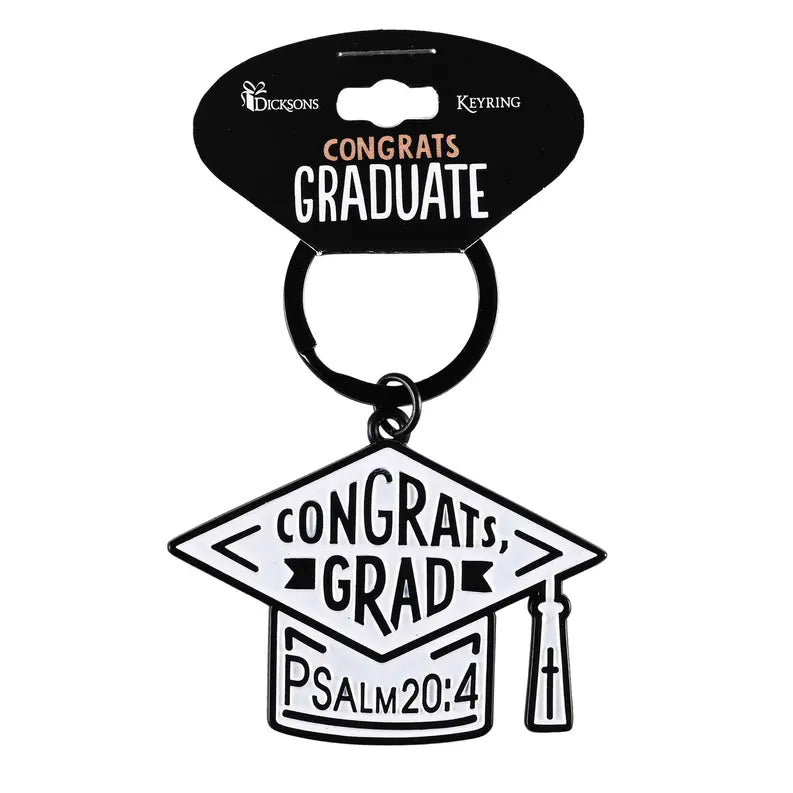 Keyring Congrats Grad Psalm 20:4 Dicksons Inc