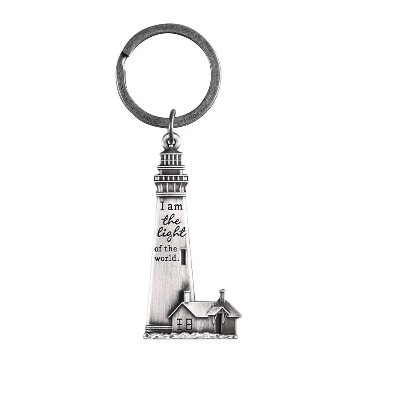 Keyring Lighthouse John 8:12 Dicksons Inc