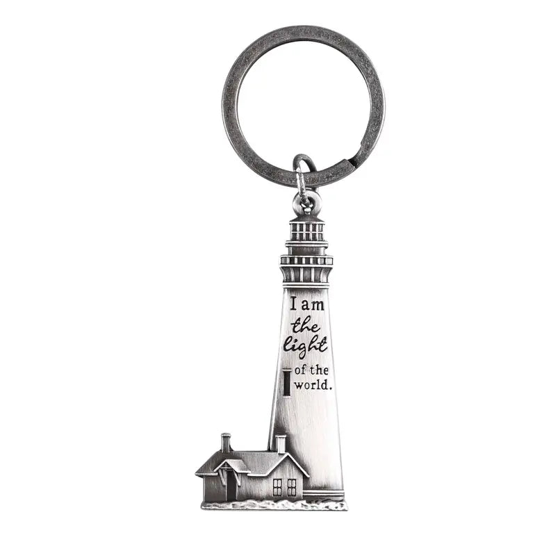 Keyring Lighthouse John 8:12 Dicksons Inc