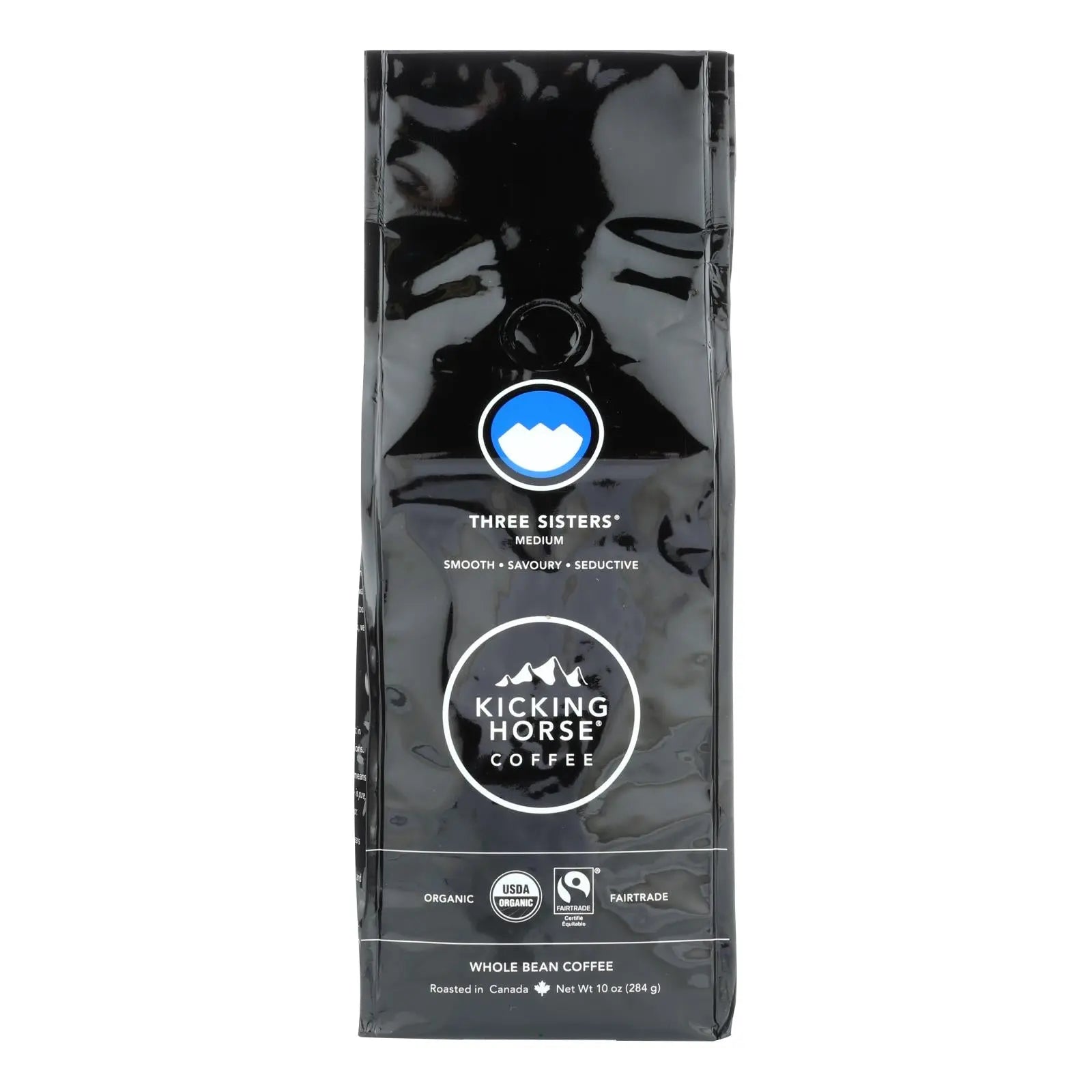 Kicking Horse Coffee - Organic - Whole Bean - Three Sisters - Medium Roast - 10 Oz - Case Of 6 Kicking Horse