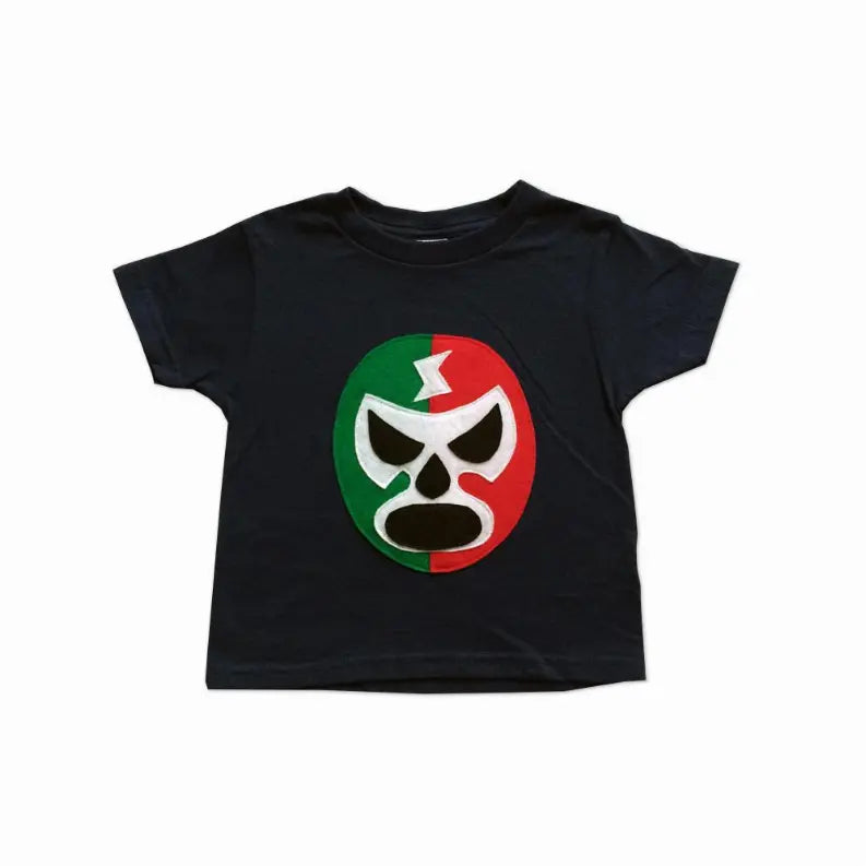 Kid's Cape and Shirt- Luchador Rojo + Verde - Red + Green Mexican Wrestler Combo Mi Cielo