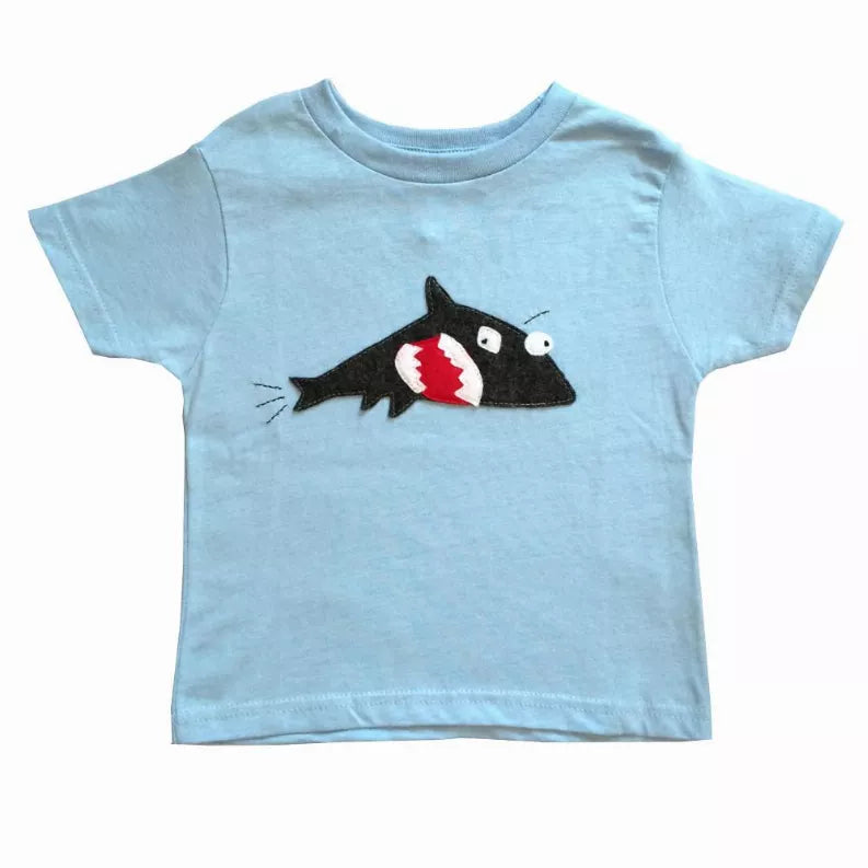 Kids T-shirt - Shark + Fish - mi cielo x Matthew Langille Mi Cielo