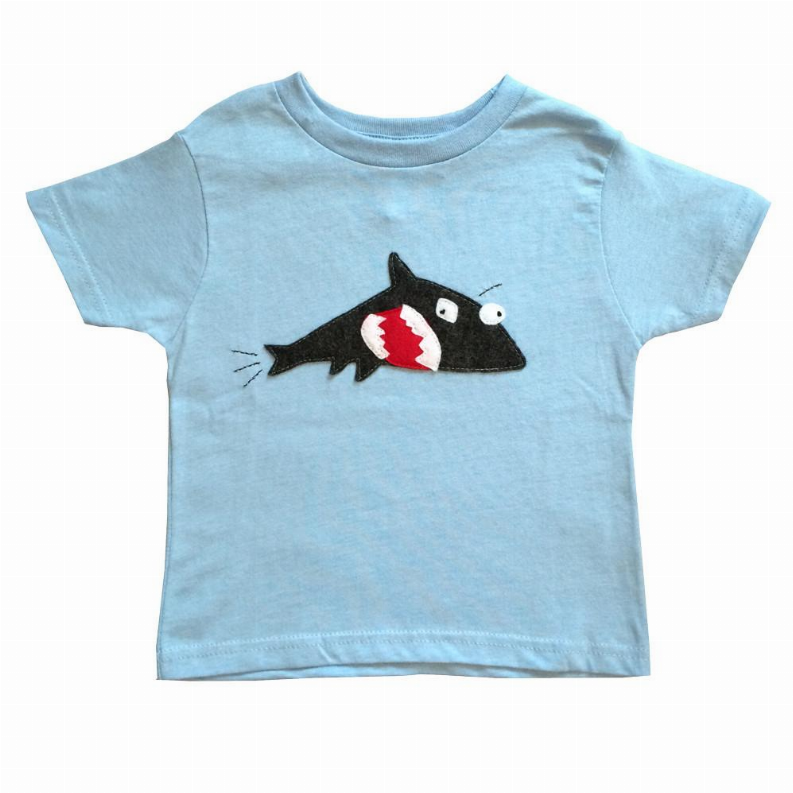 Kids T-shirt - Shark + Fish - mi cielo x Matthew Langille Mi Cielo