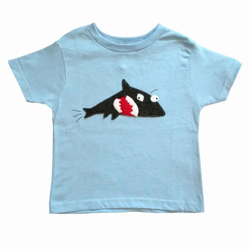 Kids T-shirt - Shark + Fish - mi cielo x Matthew Langille Mi Cielo