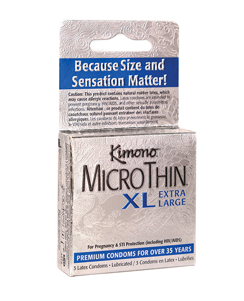 Kimono Microthin XL Condoms - Pack of 3 - GreatEagleInc