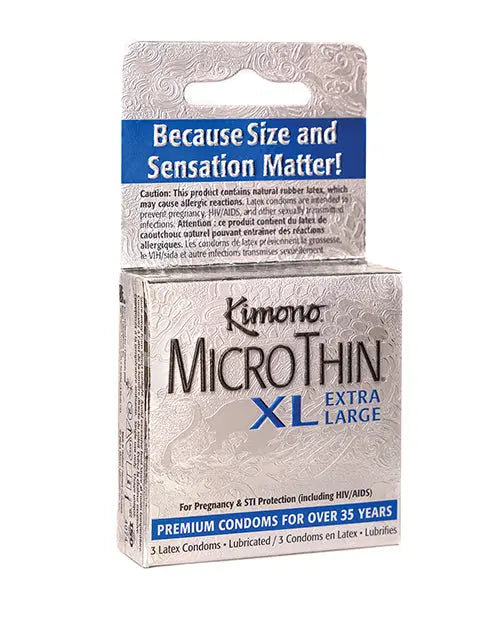 Kimono Microthin XL Condoms - Pack of 3 - GreatEagleInc