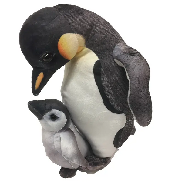 King Penguin Mom w/ Baby Plush 12" Stuffed Animal Texas Toy Distribution