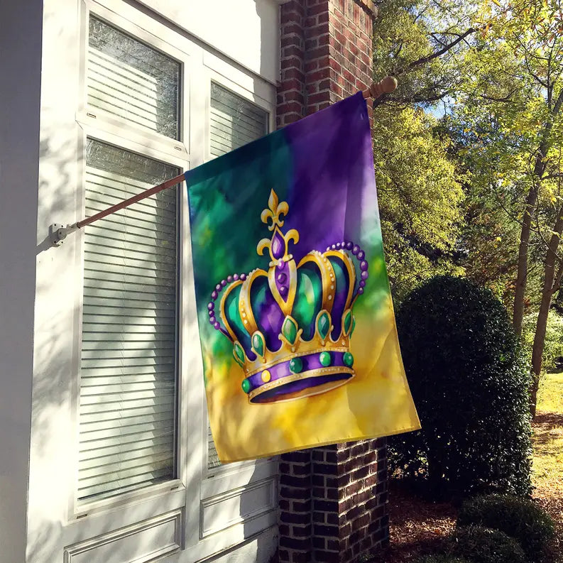 King's Mardi Gras Crown House Flag Caroline's Treasures