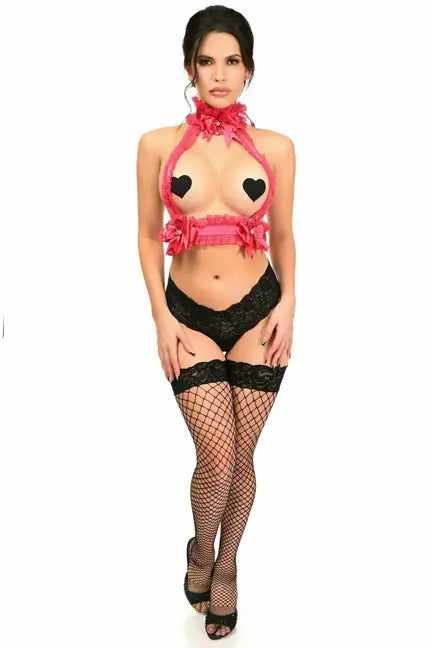 Kitten Collection Lace Double Strap Body Harness Daisy Corsets