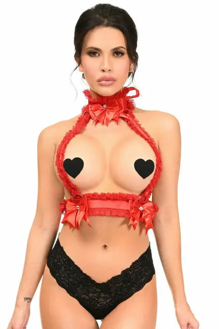 Kitten Collection Lace Double Strap Body Harness Daisy Corsets